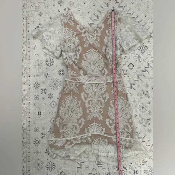 For Love and Lemons Women- Sheer Laced Floral Dress Lined- Small - Picture 3 of 7